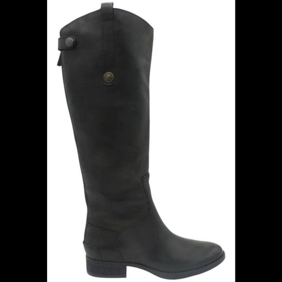 Sam Edelman Tall Shaft Boots Penny Athletic Calf Black - Medium - Picture 1 of 2